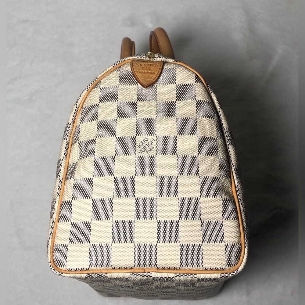 Louis Vuitton Damier Azur Speedy 25,Dust Bag,Lock/Key,COA;Date Code(SP1017) - Picture 6 of 17